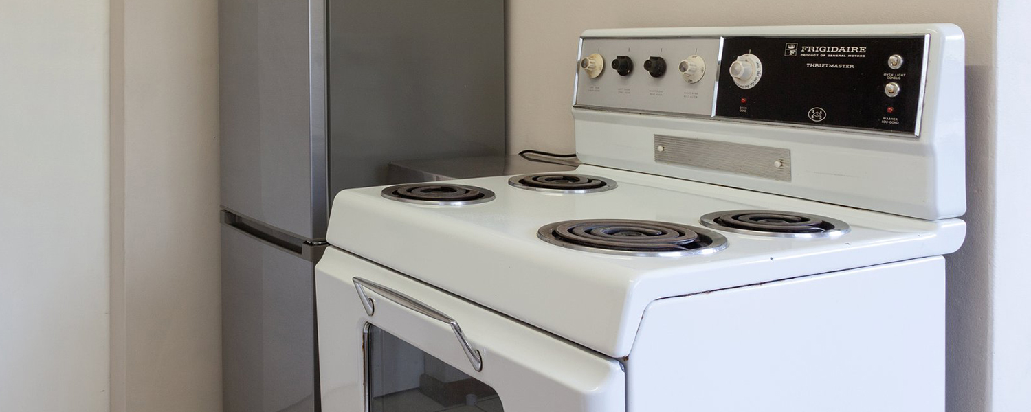 Stove and fridge 